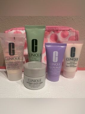 Clinique Skincare Set with Travel Pouch